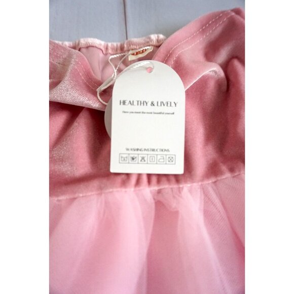 ODOLDI Girls Pink Velvet Tulle Dress, Size 130 NWT - Picture 6 of 9